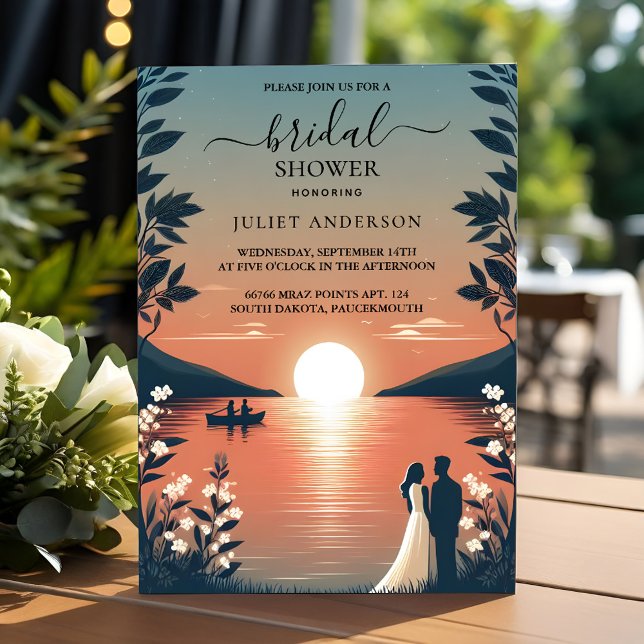 By Lakeside Mountain Fun Nature Lake Bridal Shower Invitation (Creator Uploaded)