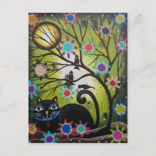 By Lori Everett_ Day Of The Dead,Mexican,Black Cat Postcard