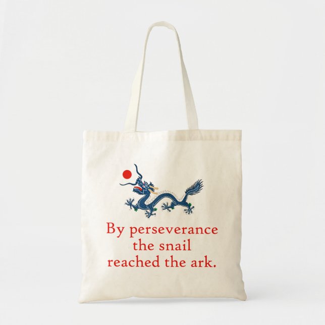 By Perseverance The Snail Reached - Perseverance Q Tote Bag (Front)