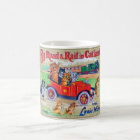 By Road & Rail in Catland, Louis Wain