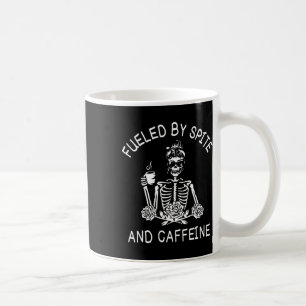 By Spite And Caffeine Floral Halloween Skeleton Wo Coffee Mug
