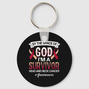 By The Grace God A Survivor Head Neck Cancer Key Ring