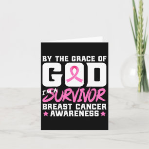 By The Grace God I'm A Survivor Breast Cancer Awar Card