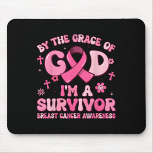 By The Grace God Im A Survivor Breast Cancer Survi Mouse Pad