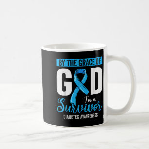 By The Grace God Im A Survivor Diabetes Survivor _ Coffee Mug