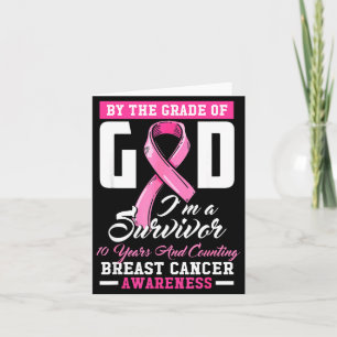 By The Grace Of God Survivor 10 Year Breast Cancer Card