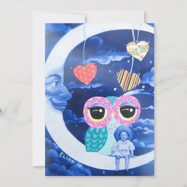 By The Light Of The Silvery Moon Baby Shower Invitation (Front)