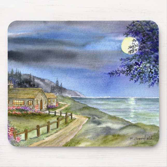 By the light of the silvery moon mouse pad (Front)