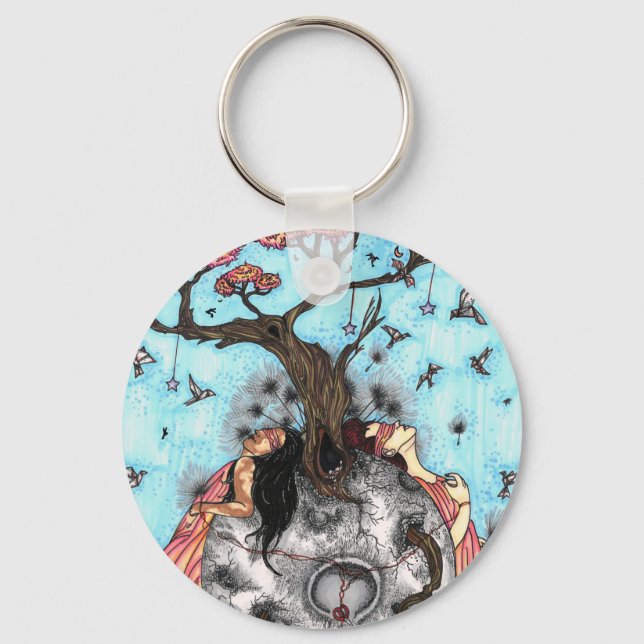 "By the Moon" Keychain (Front)