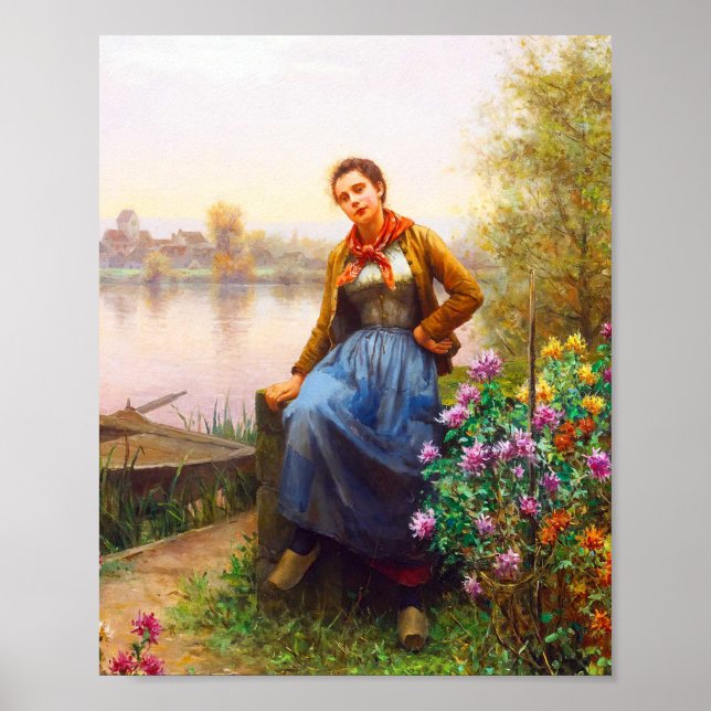 By the River by Daniel Ridgway Knight  Poster (Front)