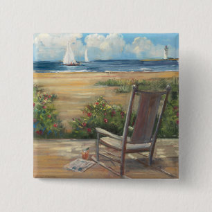 By the Sea 15 Cm Square Badge