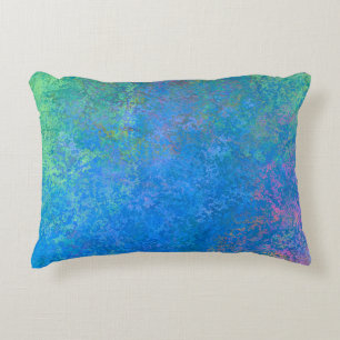 By the Sea Alcohol Ink, Abstract Acrylic Pour Decorative Cushion