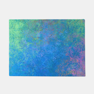 By the Sea Alcohol Ink, Abstract Acrylic Pour Doormat