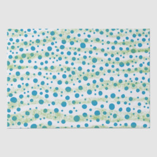 By the Sea Blue and Green Abstract Design  Tissue Paper