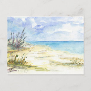 By the sea greeting card
