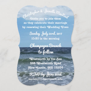 By The Sea High Definition Wedding Invitation