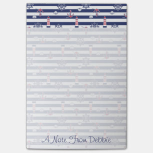 By The Sea Pattern Add Your Name Post-it Notes