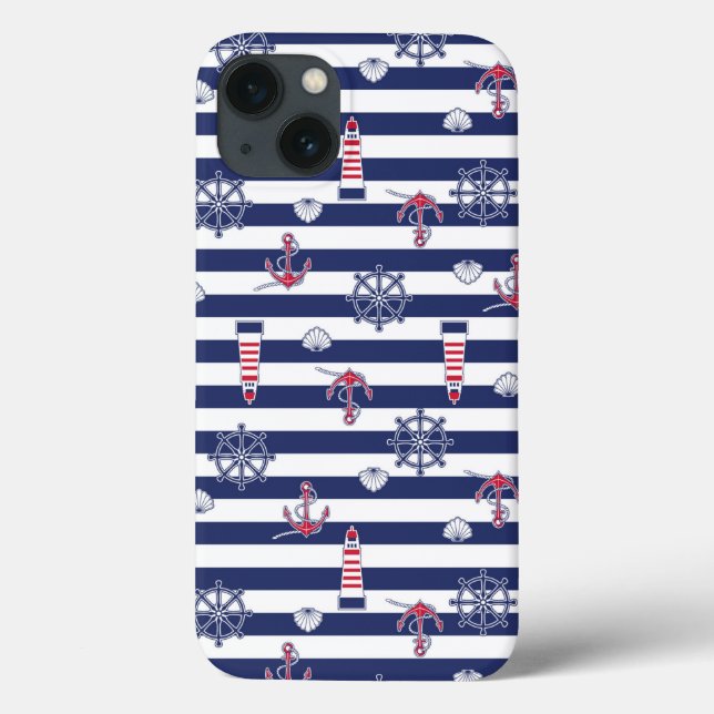 By The Sea Pattern Case-Mate iPhone Case (Back)