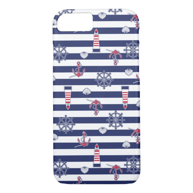By The Sea Pattern Case-Mate iPhone Case (Back)