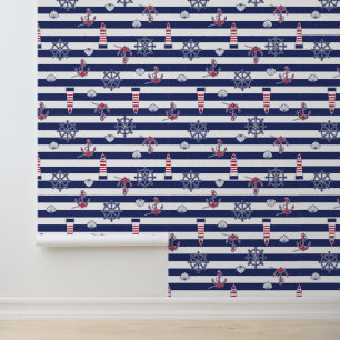 By The Sea Pattern Wallpaper