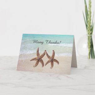 By the Sea Starfish Wedding Many Thanks Thank You Card