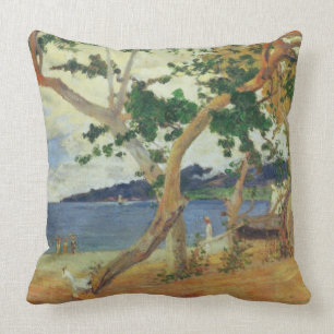 By the Seashore, Martinique, 1887 (oil on canvas) Cushion