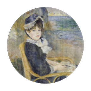 By the Seashore, Oil Painting Portrait, Renoir Cutting Board