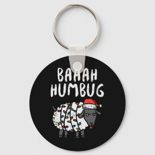 Byaah Humbug Sheep Xmas Lights Fun Anti Christmas Key Ring