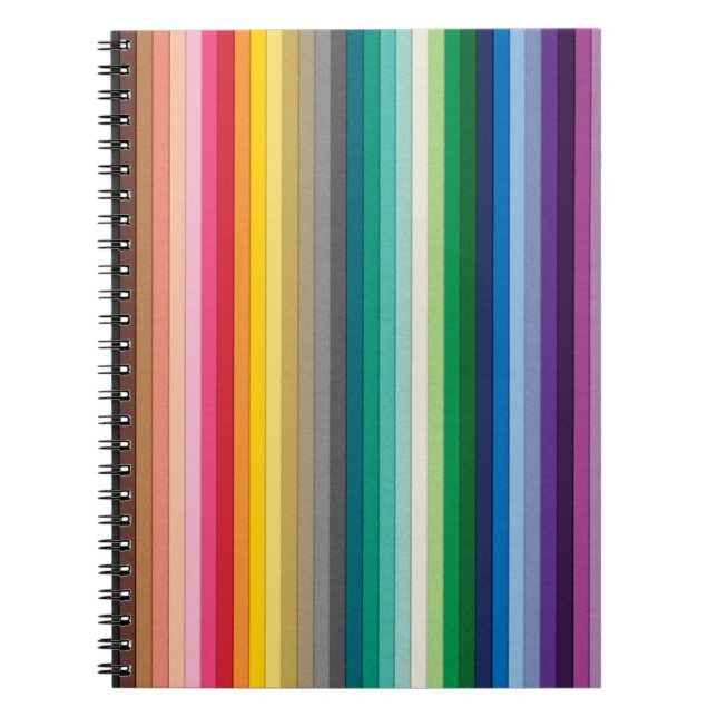 BYB2 SOLID STRIPES WALLPAPER BACKGROUNDS COLORFUL NOTEBOOK (Front)