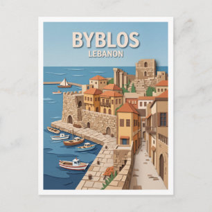 Byblos Old Souk and Harbour Lebanon Postcard