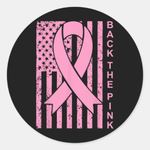 Byck The Pink Breast Cancer Awareness Flag Toddler Classic Round Sticker