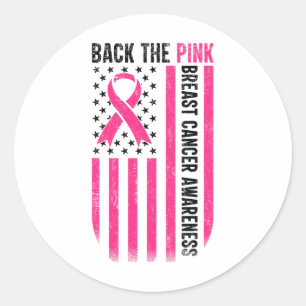Byck The Pink Breast Cancer Awareness Flag Toddler Classic Round Sticker