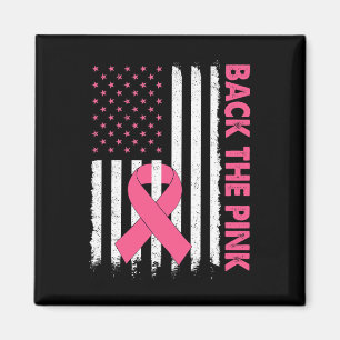 Byck The Pink Breast Cancer Awareness Usa Flag Wom Magnet