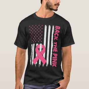 Byck The Pink Breast Cancer Awareness Usa Flag Wom T-Shirt