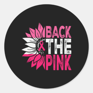 Byck The Pink Ribbon American Flag Breast Cancer A Classic Round Sticker