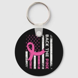 Byck The Pink Ribbon American Flag Breast Cancer A Key Ring