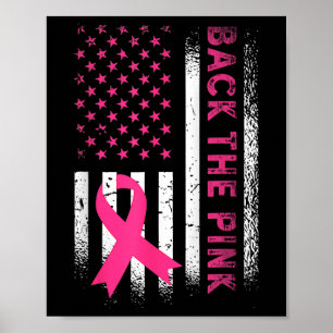 Byck The Pink Ribbon American Flag Breast Cancer A Poster