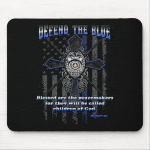 Byck The Police Blue Line Defend The Blue Mouse Pad