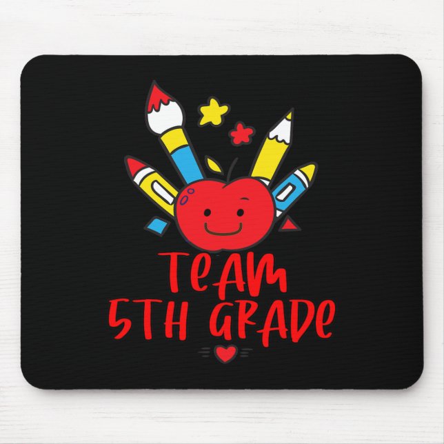 Byck To School Team 5th Grade Hello Student Teache Mouse Pad (Front)