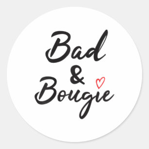 Byd And Bougie Melanin Poppin Black History Month Classic Round Sticker