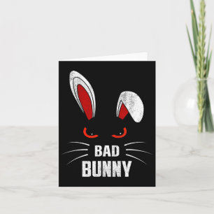Byd Bunny Scary Rabbit Cool Animal Lover  Card