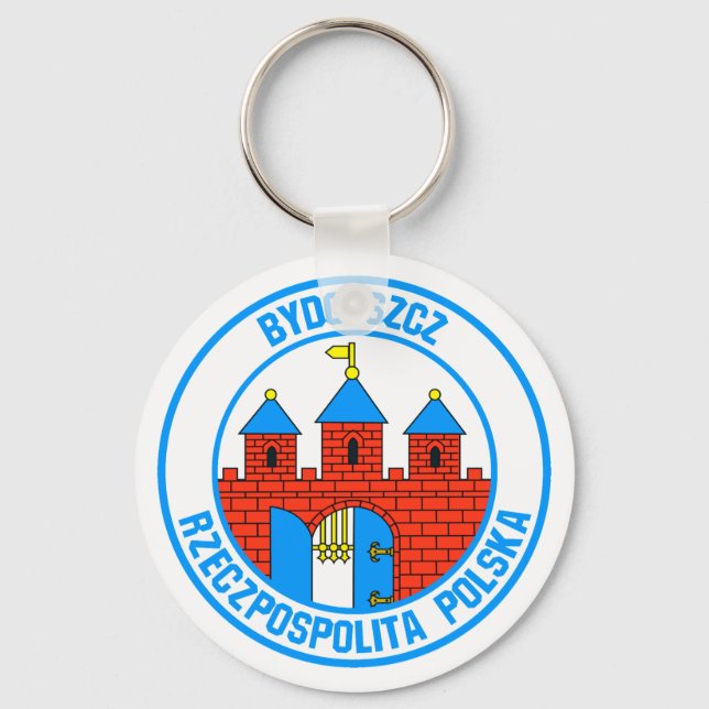 Bydgoszcz Round Emblem Key Ring (Front)
