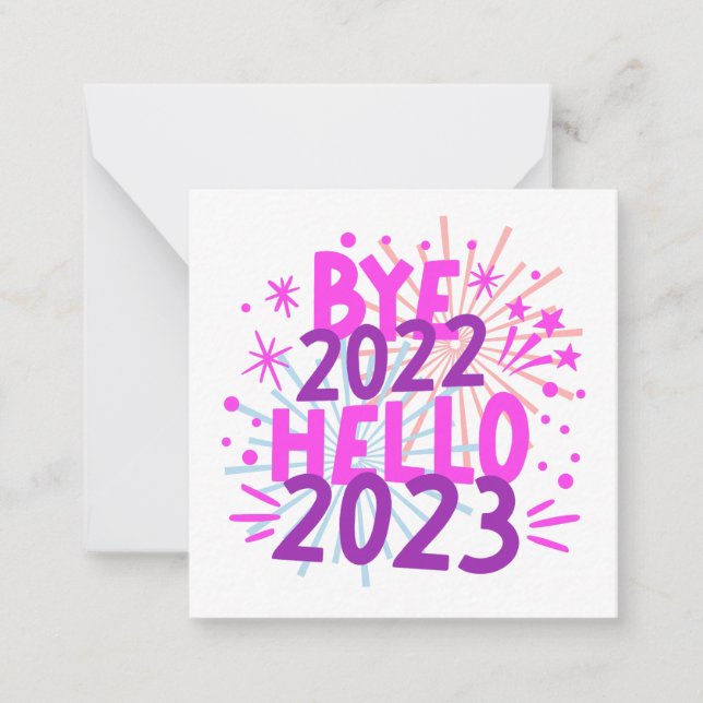 Bye 2022 Hello 2023 Happy New Year Card (Front)