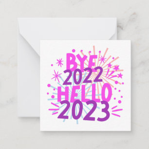 Bye 2022 Hello 2023 Happy New Year Card