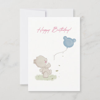 Bye, balloon card