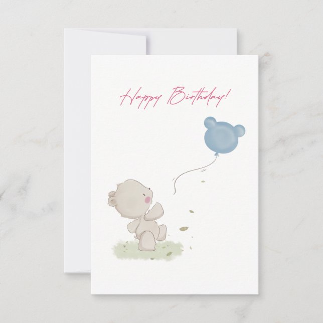 Bye, balloon card (Front)