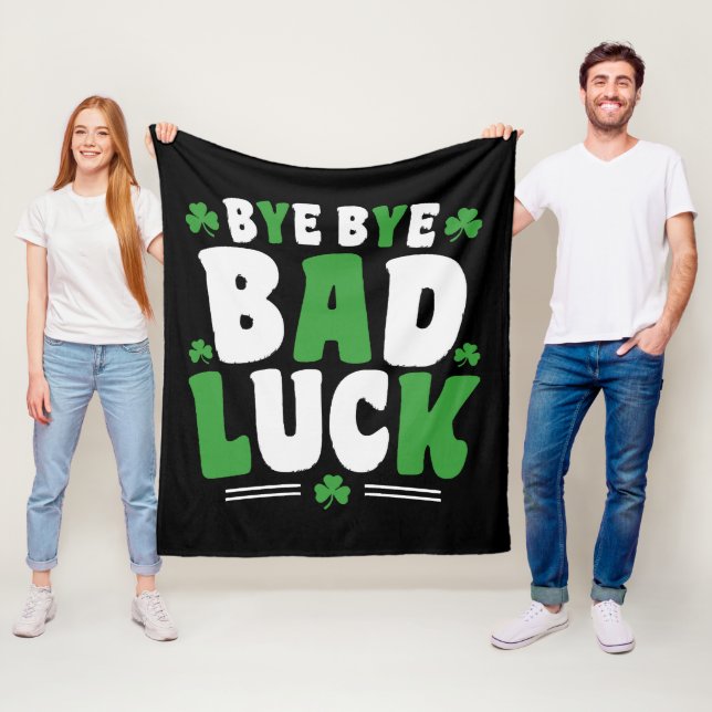 Bye Bye Bad Luck Fleece Blanket (In Situ)