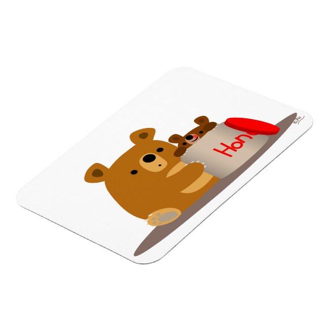 Bye Bye Honey! Cute Cartoon Bears Flexible Magnet (Left Side)