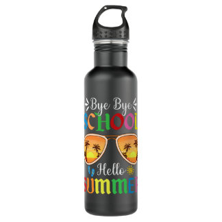 bye bye school hello summer 710 ml water bottle