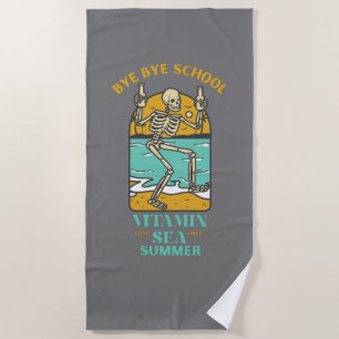 Bye Bye School Hello Summes Sea Beach  Towel